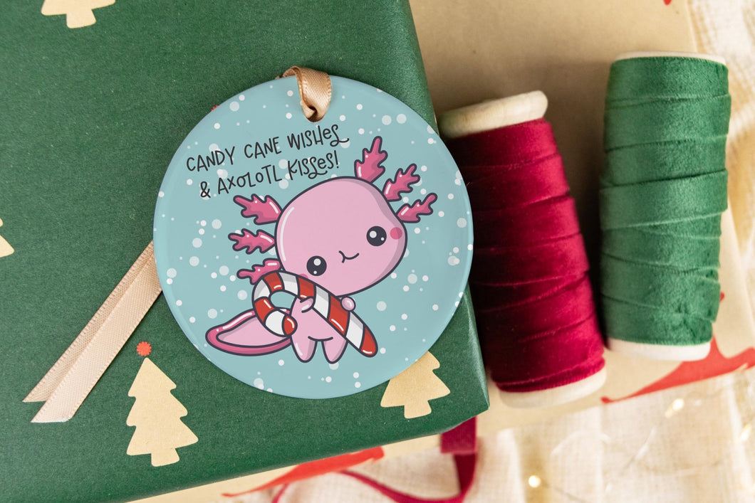 Axolotl Christmas Ornament, Axolotl Lover Gift