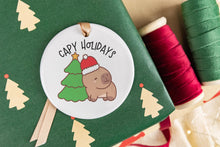 Load image into Gallery viewer, Capy Holidays Capybara Christmas Ornament, Capybara Lover Gift
