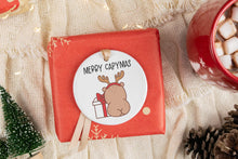 Load image into Gallery viewer, Merry Capymas Capybara Christmas Ornament, Capybara Lover Gift
