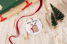 Load image into Gallery viewer, Merry Capymas Capybara Christmas Ornament, Capybara Lover Gift
