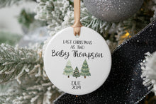 Load image into Gallery viewer, Personalized Last Christmas as Two Ornament, Gift for Expecting Parents
