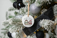 Load image into Gallery viewer, Hedgehog Christmas Baby Announcement, Pregnancy Announcement Ornament for Family, Customizable to Any Family Member
