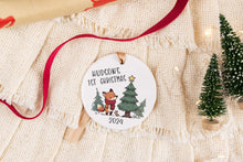 Load image into Gallery viewer, Fox Baby&#39;s First Christmas Ornament, Baby Boy Gift Personalized, Woodland Baby Ornament
