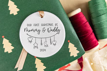 Load image into Gallery viewer, First Christmas as Mommy and Daddy Mobile Ornament, New Parents Gift
