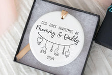 Load image into Gallery viewer, First Christmas as Mommy and Daddy Mobile Ornament, New Parents Gift
