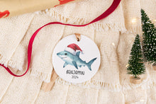 Load image into Gallery viewer, Personalized Shark Name Ornament, Custom Shark Gift, Ocean Ornament, Personalized Ornament for Kid
