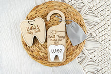 Load image into Gallery viewer, Tooth Fairy Kit with Money Holder Door Hanger and Bag and Baby Tooth Keepsake Box
