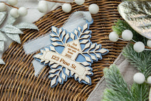 Load image into Gallery viewer, Custom First Christmas in Our New Home Ornament, New House Ornament, Realtor Closing Gift, Housewarming Gift, Multiple Color Options
