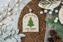 Load image into Gallery viewer, Personalized Baby&#39;s First Christmas Ornament, Custom Newborn Ornament, Baby Christmas Ornament, Gift for Baby, Keepsake for New Parents
