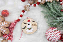 Load image into Gallery viewer, Be Merry Stay Scary Ornament | Ghost Christmas Ornament | Spooky Gothic Holiday Decor | Funny Creepy Christmas Gift
