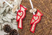 Load image into Gallery viewer, Cardinal Ornament, Personalized Memorial Ornament, Remembrance Ornament, Sympathy Gift, Multiple Customization Options
