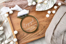 Load image into Gallery viewer, Personalized Engagement Ring Ornament, Our First Christmas Engaged, Personalized Engagement Gifts
