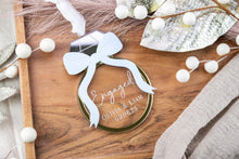 Load image into Gallery viewer, Personalized Engagement Ring Ornament, Our First Christmas Engaged,  Personalized Engagement Gifts
