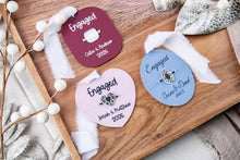 Load image into Gallery viewer, Personalized Engagement Ring Box Ornament | Engaged Ornament | Custom Engagement Gift | Our First Christmas Engaged
