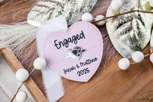 Load image into Gallery viewer, Personalized Engagement Ring Box Ornament | Engaged Ornament | Custom Engagement Gift | Our First Christmas Engaged
