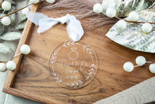 Load image into Gallery viewer, Personalized Acrylic Engagement Ornament, Personalized Engagement Gift, Our First Christmas Engaged
