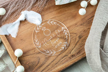 Load image into Gallery viewer, Personalized Acrylic Engagement Ornament, Personalized Engagement Gift, Our First Christmas Engaged
