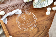 Load image into Gallery viewer, Personalized Acrylic ‘Married’ Ornament – Wedding Gift | First Christmas as a Married Couple
