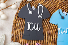 Load image into Gallery viewer, Personalized Scrubs Ornament | Custom Nurse Ornament | Healthcare Worker Gift | Medical Christmas Ornament
