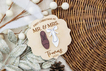 Load image into Gallery viewer, First Christmas as Mr &amp; Mrs Ornament | Personalized Newlywed Ornament | Wedding Gift Ornament | Mr &amp; Mr | Mrs &amp; Mrs
