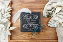 Load image into Gallery viewer, Personalized Anniversary Ornament | Custom Engraved Acrylic Keepsake | Wedding Anniversary Gift for Couple | Any Year Anniversary
