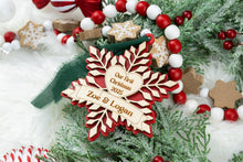 Load image into Gallery viewer, Custom Our First Christmas Together Ornament, Our First Christmas Married, Personalized Couple Ornament,  Multiple Color and Ribbon Options
