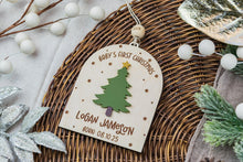 Load image into Gallery viewer, Personalized Baby&#39;s First Christmas Ornament, Custom Newborn Ornament, Baby Christmas Ornament, Gift for Baby, Keepsake for New Parents
