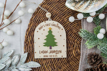 Load image into Gallery viewer, Personalized Baby&#39;s First Christmas Ornament, Custom Newborn Ornament, Baby Christmas Ornament, Gift for Baby, Keepsake for New Parents
