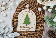 Load image into Gallery viewer, Personalized Baby&#39;s First Christmas Ornament, Custom Newborn Ornament, Baby Christmas Ornament, Gift for Baby, Keepsake for New Parents
