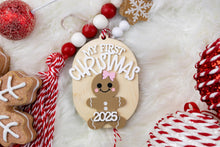 Load image into Gallery viewer, My First Christmas Ornament, Gingerbread Newborn Baby Ornament
