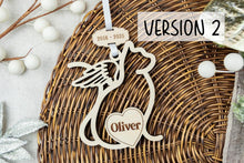 Load image into Gallery viewer, Cat Memorial Ornament,  Cat Remembrance Gift, Pet Loss Gift Sympathy Gift, Multiple Customization Options
