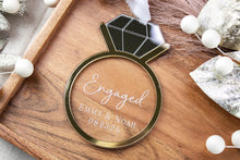 Load image into Gallery viewer, Personalized Engagement Ring Ornament, Our First Christmas Engaged, Personalized Engagement Gifts
