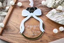 Load image into Gallery viewer, Personalized Engagement Ring Ornament, Our First Christmas Engaged,  Personalized Engagement Gifts
