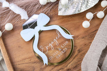 Load image into Gallery viewer, Personalized Engagement Ring Ornament, Our First Christmas Engaged,  Personalized Engagement Gifts

