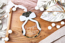 Load image into Gallery viewer, Personalized Engagement Ring Ornament, Our First Christmas Engaged,  Personalized Engagement Gifts
