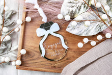 Load image into Gallery viewer, Personalized Engagement Ring Ornament, Our First Christmas Engaged,  Personalized Engagement Gifts
