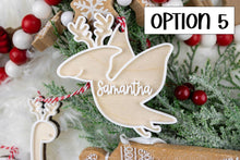 Load image into Gallery viewer, Personalized Gingerbread Dinosaur Ornament | Custom Name Kids Ornament | Baby’s First Christmas Gift
