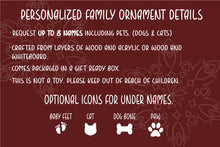 Load image into Gallery viewer, Personalized Family Christmas Ornament | Custom Family Tree Ornament | Grandparent Ornament Gift | Family Name Ornament
