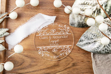 Load image into Gallery viewer, Personalized Engaged Ornament | Custom Engagement Ornament | Our First Christmas Engaged Gift | Bride to Be Gift for Couple
