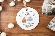 Load image into Gallery viewer, Promoted to Auntie Ornament | Pregnancy Announcement Gift | Expecting Baby Ornament | Personalized Christmas Keepsake
