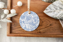 Load image into Gallery viewer, Chinoiserie Personalized Couple Ornament, Blue Toile Our First Christmas Couple Ornament, Gift for Couple, Personalized Names Ornament
