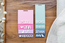 Load image into Gallery viewer, Custom 3D Acrylic Badge Buddy with Charm, Personalized Badge Holder, Gift for Nurse, ID Holder, RN, Nurse, Doctor, Teacher, Technician
