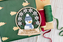 Load image into Gallery viewer, Snowman Grandkids Ornament, Grandparent Gift, Personalized Family Christmas Ornament
