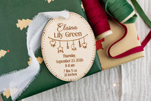 Load image into Gallery viewer, Personalized Baby Birth Stats Ornament, Baby's First Christmas 2026, Gift for Parents and Grandparents
