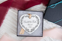 Load image into Gallery viewer, Personalized Married Ornament, Newlywed Gift for Couples, Custom Bridal Shower Gift, Our First Christmas Married Ornament

