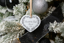 Load image into Gallery viewer, Personalized Married Ornament, Newlywed Gift for Couples, Custom Bridal Shower Gift, Our First Christmas Married Ornament
