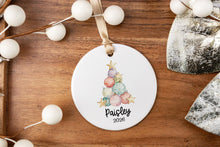 Load image into Gallery viewer, Custom Name Ornament, Christmas Gift for Kids, Ceramic Name Ornament for Grandkids, Personalized Gift for Friends
