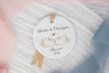 Load image into Gallery viewer, Personalized Romantic Married Swan Ornament, First Christmas Married, Custom Wedding Gift for Couple
