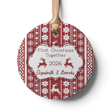 Load image into Gallery viewer, Personalized First Christmas Together Ornament, New Couple Ornament, Custom Gift for Boyfriend or Girlfriend
