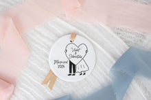 Load image into Gallery viewer, Personalized Married Ornament, First Christmas Married, Custom Newlywed Ornament, Bride and Groom, Two Brides or Two Grooms Design

